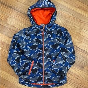 Brooklyn Boys Dinosaur Fleece Lined Hooded Jacket- Size 7